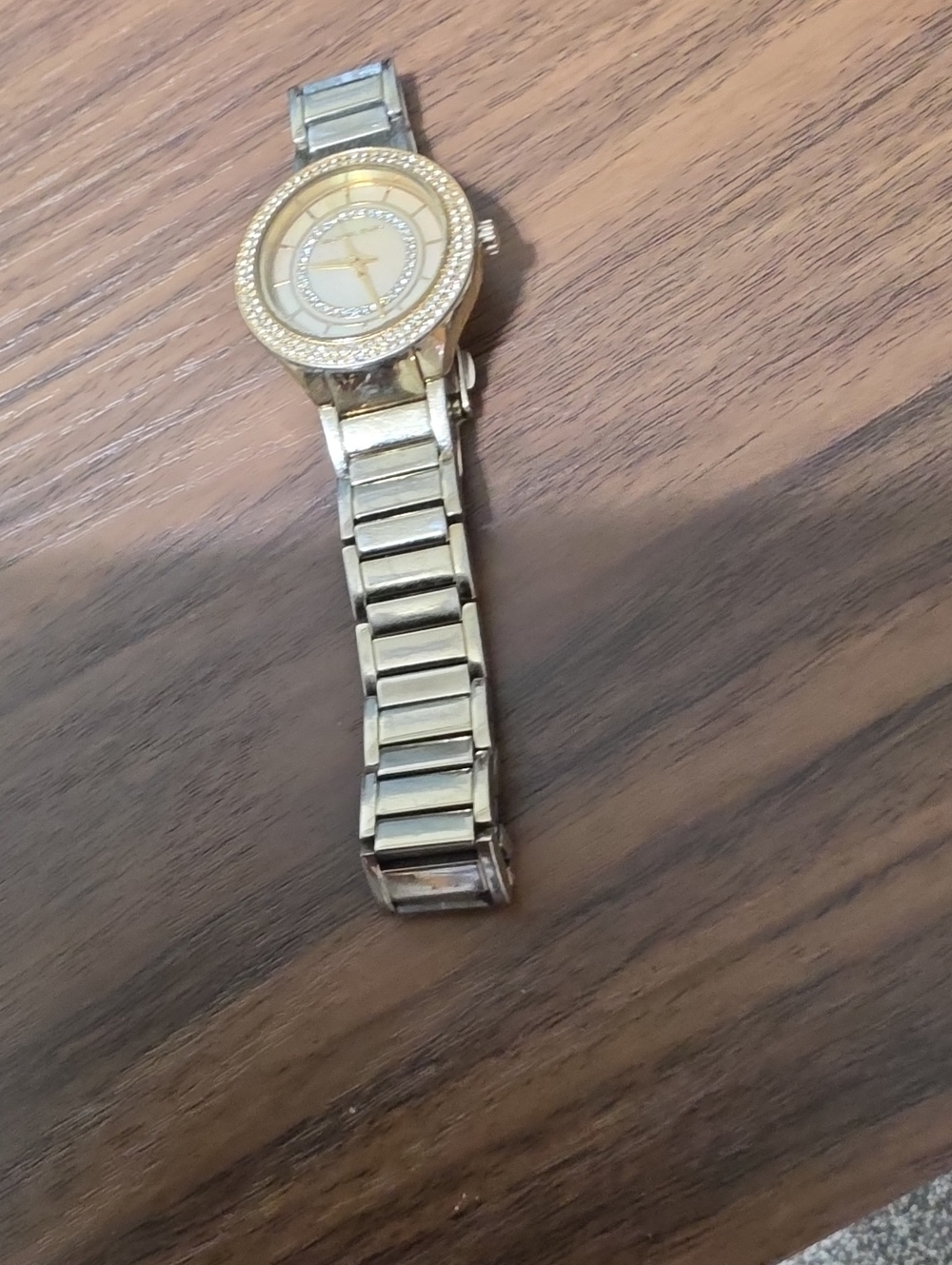 Michael Kors Gold Mini Kerry  Crystal-Trim Women's Mk3801 Bracelet Watch